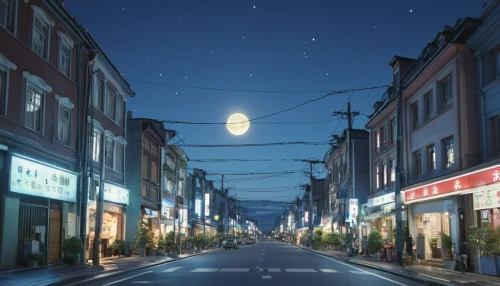 street lamp,outdoor street light,studio ghibli,street lamps,night scene,streetlamp,street lights,furin,iron street lamp,streetlight,izakaya,street light,night image,akko,japan's three great night views,moonlit night,euphonium,hanging moon,violet evergarden,my neighbor totoro,Photography,General,Realistic