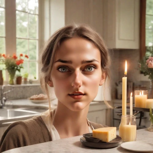 candlemaker,candlelights,burning candle,a candle,candle,burning candles,candles,candlestick for three candles,flameless candle,candle light,tealight,hygge,woman eating apple,crème anglaise,girl with bread-and-butter,commercial,romantic look,girl with cereal bowl,tea-lights,candlelight,Photography,Analog