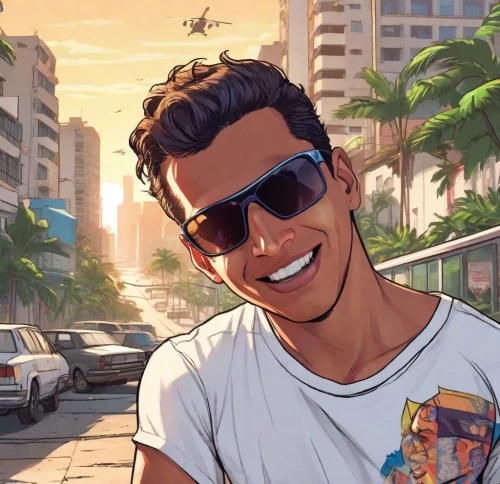 cristiano,cuba background,pompadour,ronaldo,vector illustration,summer background,rio,vector art,cg artwork,mubarak,moc chau hill,copacabana,havana,edit icon,portrait background,sunglasses,would a background,rio de janeiro 2016,city ​​portrait,animated cartoon,Digital Art,Comic