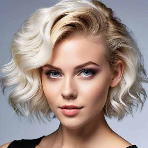 short blond hair,asymmetric cut,artificial hair integrations,wallis day,colorpoint shorthair,pixie-bob,cool blonde,blonde woman,dahlia white-green,trend color,natural color,pixie cut,hair shear,smooth hair,white magnolia,blonde,retouching,airbrushed,blond hair,bob cut,Photography,General,Realistic