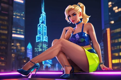 rockabella,femme fatale,cocktail dress,pin-up girl,pixie-bob,pinup girl,neon human resources,pin-up model,pin up girl,retro girl,cg artwork,marylyn monroe - female,spy visual,neon light,city trans,neon lights,game illustration,fashion vector,retro woman,tiber riven,Unique,3D,Low Poly