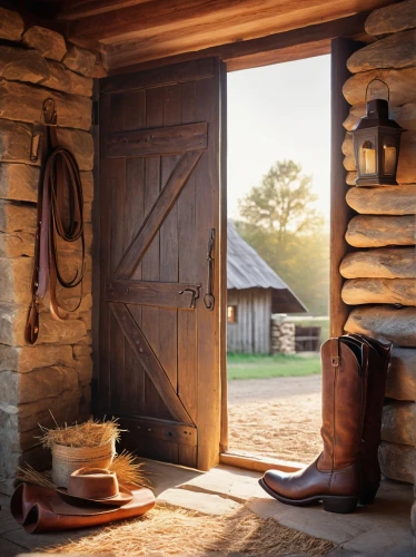 horse stable,rustic,country style,horse barn,horse tack,country cottage,new echota,farmstead,wooden door,stables,field barn,log home,horse supplies,equestrian,barns,country-side,rural style,barn,country house,homestead,Illustration,Abstract Fantasy,Abstract Fantasy 02