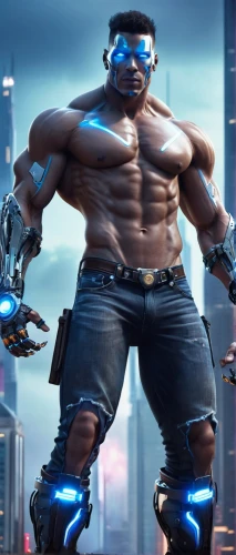 steel man,3d man,electro,cyborg,muscle man,avenger hulk hero,cyberpunk,big hero,enforcer,bane,bierock,steel,blade,heavy construction,mercenary,superhero background,muscular,fortnite,pyro,super hero,Illustration,Realistic Fantasy,Realistic Fantasy 14