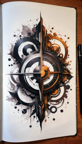 vector spiral notebook,spiral notebook,open spiral notebook,calligraphy,spiral book,calligraphic,typography,lotus art drawing,abstract design,pencil art,black pencils,spiral binding,smoke art,copic,gold paint stroke,woodtype,time spiral,spiral,nine-tailed,yin-yang,Conceptual Art,Fantasy,Fantasy 03