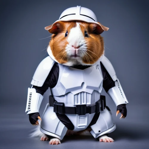 guineapig,guinea pig,gerbil,hamster,stormtrooper,animals play dress-up,guinea pigs,bb8,bb-8,anthropomorphized animals,musical rodent,slow cooker,starwars,rataplan,mouse bacon,princess leia,bb8-droid,admiral von tromp,mini pig,pig,Photography,General,Realistic