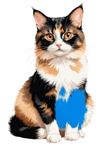 cat on a blue background,cat vector,calico cat,cartoon cat,my clipart,calico,skype icon,american bobtail,cat image,domestic long-haired cat,clipart,capricorn kitz,cat cartoon,kawaii patches,skype logo,breed cat,drawing cat,shetland sheepdog tricolour,on a transparent background,blue eyes cat,Illustration,Paper based,Paper Based 30