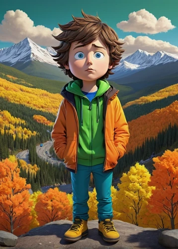 mountain guide,animated cartoon,kids illustration,patagonia,children's background,denali,cute cartoon character,mountain fink,vail,clay animation,autumn background,world digital painting,the spirit of the mountains,colorado,mountain scene,aspen,cute cartoon image,bob,agnes,autumn icon,Photography,Artistic Photography,Artistic Photography 11