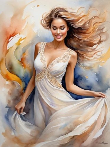 gracefulness,art painting,celtic woman,romantic portrait,fashion illustration,white swan,boho art,fantasy art,oil painting on canvas,dove of peace,fashion vector,photo painting,world digital painting,angel wings,angel wing,mystical portrait of a girl,girl on a white background,little girl in wind,whirling,femininity,Illustration,Paper based,Paper Based 24
