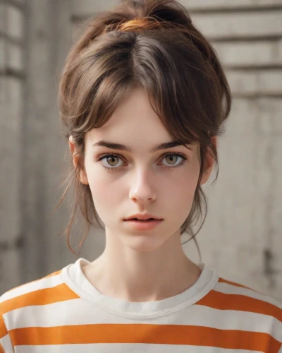 clementine,doll's facial features,portrait of a girl,beautiful face,girl portrait,mascara,young model istanbul,model beauty,porcelain doll,pupils,pretty young woman,madeleine,young woman,angel face,pale,natural cosmetic,girl in t-shirt,cute,heterochromia,beautiful young woman,Photography,Natural