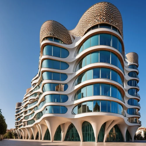 hotel barcelona city and coast,hotel w barcelona,futuristic architecture,largest hotel in dubai,building honeycomb,jumeirah beach hotel,honeycomb structure,iranian architecture,gaudí,arhitecture,modern architecture,kirrarchitecture,residential tower,jewelry（architecture）,hotel riviera,islamic architectural,casa fuster hotel,jumeirah,mixed-use,eco hotel,Photography,General,Realistic