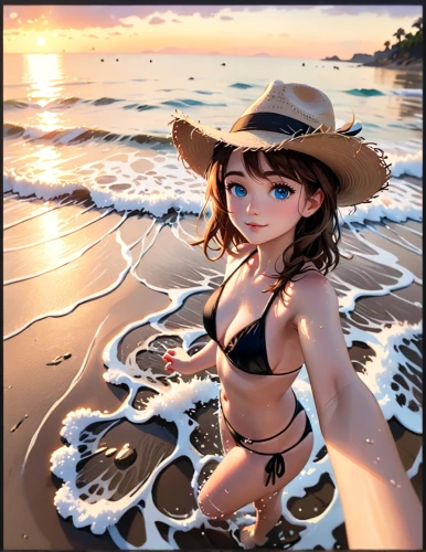 straw hat,sun hat,beach background,moana,high sun hat,sombrero,summer hat,panama hat,the beach pearl,candy island girl,sea beach-marigold,hula,anime 3d,straw hats,ordinary sun hat,beach toy,girl wearing hat,beach scenery,summer background,beautiful beach,Anime,Anime,Cartoon