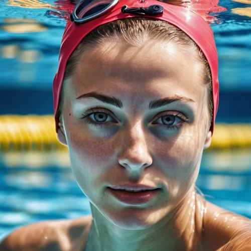female swimmer,swimmer,swim cap,water polo cap,finswimming,photo session in the aquatic studio,swimming goggles,underwater sports,swimmers,surface tension,young swimmers,swimming people,breaststroke,swimming technique,pool water surface,under the water,water polo,diving mask,swim ring,butterfly stroke,Photography,General,Realistic