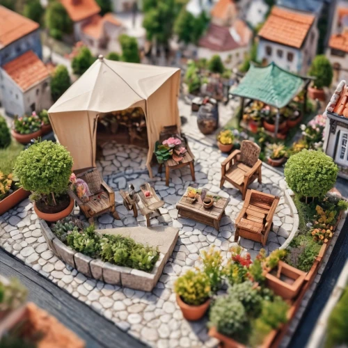 medieval market,miniature house,nativity village,medieval town,escher village,marketplace,folk village,medieval street,tilt shift,isometric,korean folk village,garden buildings,alpine village,market place,town planning,christmas village,wooden houses,vendors,pop up gazebo,market square,Unique,3D,Panoramic