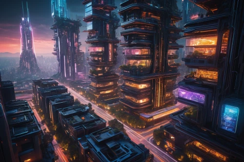 metropolis,futuristic landscape,skyscraper town,skyscraper,cyberpunk,high rises,urban towers,dystopian,cityscape,scifi,high-rises,fantasy city,skyscrapers,futuristic,sky apartment,skycraper,sci - fi,sci-fi,city blocks,the skyscraper,Photography,General,Sci-Fi