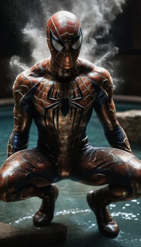 spiderman,spider-man,the suit,infinity swimming pool,spider man,dead pool,webbing,spider the golden silk,spider bouncing,photoshoot with water,spider,3d man,bodypainting,the man in the water,water bath,bodypaint,spider silk,taking a bath,jumping into the pool,marvel,Illustration,American Style,American Style 03