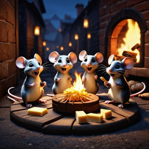 rodentia icons,mice,ratatouille,vintage mice,rodents,white footed mice,fireside,lab mouse icon,campfire,mousetrap,baby rats,rats,campfires,marshmallows,carolers,rataplan,year of the rat,rat na,toasting,marshmallow art