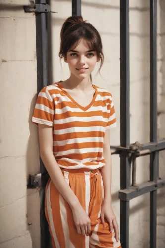 horizontal stripes,striped background,orange,stripes,adorable,striped,bright orange,a girl in a dress,cute,orange robes,girl in a historic way,liberty cotton,the girl in nightie,british actress,clementine,mime,orange color,tiger lily,orange half,mime artist,Photography,Natural