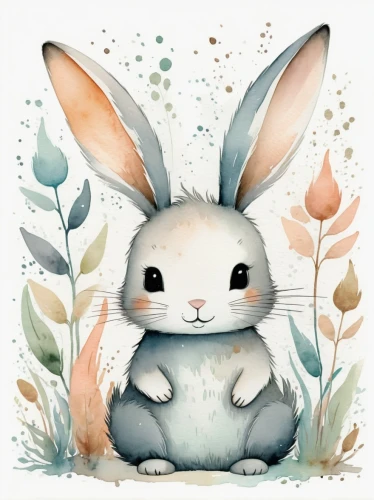 little rabbit,little bunny,white bunny,gray hare,bunny,white rabbit,cottontail,rabbit,audubon's cottontail,rabbits and hares,domestic rabbit,deco bunny,european rabbit,rabbits,wild rabbit,lepus europaeus,leveret,baby bunny,hare,bunny on flower,Illustration,Paper based,Paper Based 25