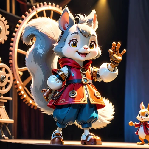 tokyo disneysea,shanghai disney,tokyo disneyland,mainzelmännchen,disney sea,geppetto,conker,disney character,child fox,mascot,cute cartoon character,tails,jack rabbit,fairy tale character,cog,winter festival,fennec,magical adventure,squirell,attraction theme,Anime,Anime,Cartoon