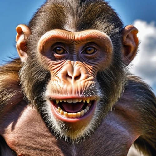 common chimpanzee,chimpanzee,primate,chimp,crab-eating macaque,barbary monkey,barbary ape,ape,rhesus macaque,great apes,macaque,baboon,uakari,orang utan,primates,monkey,orangutan,the blood breast baboons,bonobo,gibbon 5,Photography,General,Realistic