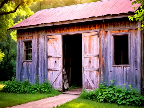 garden shed,shed,sheds,outhouse,wooden hut,old barn,wooden house,farm hut,boat shed,small cabin,log cabin,rustic,small house,old house,field barn,country cottage,wooden door,horse stable,barn,cabin,Illustration,Realistic Fantasy,Realistic Fantasy 39