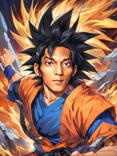 goku,son goku,kame sennin,naruto,takikomi gohan,nine-tailed,monsoon banner,flame spirit,sakana,cg artwork,alibaba,fire background,my hero academia,nimbus,wind warrior,dragon li,saji,fire kite,dragonball,jin deui,Digital Art,Anime