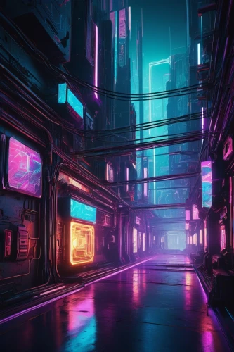 cyberpunk,futuristic landscape,scifi,vapor,futuristic,cyberspace,neon coffee,80's design,cyber,abstract retro,metropolis,neon arrows,ufo interior,sci - fi,sci-fi,80s,virtual landscape,neon ghosts,ultraviolet,neon lights,Art,Classical Oil Painting,Classical Oil Painting 44