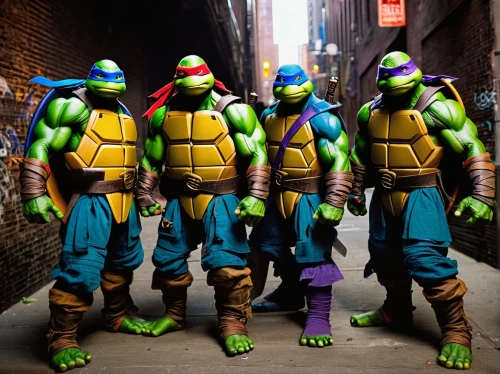 teenage mutant ninja turtles,trachemys,turtles,stacked turtles,patrol,high-visibility clothing,trachemys scripta,patrols,wall,cosplay image,raphael,michelangelo,reptiles,clone jesionolistny,fantastic four,turtle,dragees,cosplay,turtle pattern,terrapin,Illustration,Vector,Vector 03
