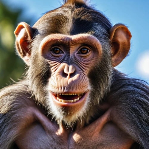common chimpanzee,chimpanzee,rhesus macaque,chimp,primate,macaque,crab-eating macaque,barbary ape,bonobo,barbary monkey,the blood breast baboons,white-fronted capuchin,ape,primates,great apes,baboon,cercopithecus neglectus,tufted capuchin,uakari,long tailed macaque,Photography,General,Realistic