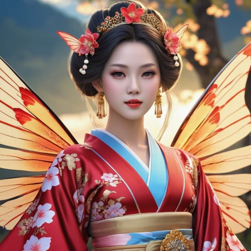 geisha girl,geisha,oriental princess,hanbok,mukimono,japanese woman,japanese art,japanese doll,japanese sakura background,taiwanese opera,oriental girl,japanese culture,the japanese doll,kitsune,kimono,japanese floral background,korean culture,plum blossoms,floral japanese,oriental painting,Photography,General,Realistic