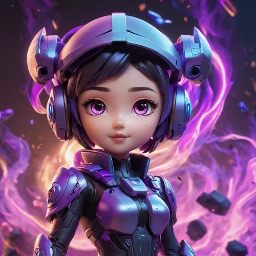 vector girl,nova,purple wallpaper,cg artwork,kosmea,tracer,space-suit,plasma bal,minibot,robot icon,violet,show off aurora,purple background,ursa,mara,bot icon,widowmaker,custom portrait,echo,spacesuit,Unique,3D,3D Character