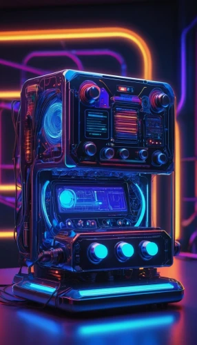 cinema 4d,jukebox,neon coffee,retro diner,abstract retro,80's design,radio,desktop computer,computer art,retro background,3d render,retro styled,radio cassette,tube radio,retro,retro television,b3d,compute,80s,boombox,Illustration,Retro,Retro 22