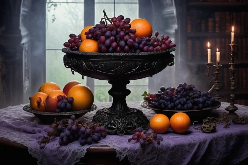 basket of fruit,bowl of fruit in rain,bowl of fruit,fruit bowl,fruit plate,autumn fruits,purple grapes,still life photography,fruit basket,autumn still life,crate of fruit,mystic light food photography,autumn fruit,grape hyancinths,basket with apples,wood and grapes,dark mood food,fruit platter,fresh grapes,harvested fruit,Art,Classical Oil Painting,Classical Oil Painting 17