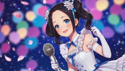 birthday banner background,hydrangea background,snowflake background,diamond background,snow white,blue and white,winterblueher,japanese idol,confetti,delphinium,honmei choco,maid,anime japanese clothing,transparent background,white winter dress,melody,himuto,cold cherry blossoms,blue snowflake,blue rain,Illustration,Abstract Fantasy,Abstract Fantasy 02