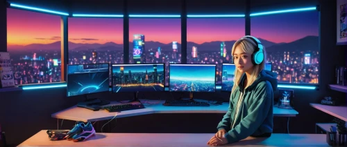 computer room,cyberpunk,valerian,blue room,modern office,the server room,computer desk,sci fi surgery room,computer workstation,modern room,sky apartment,pc tower,girl at the computer,desk,monitor wall,vertigo,night administrator,creative office,metropolis,office desk,Illustration,Children,Children 05