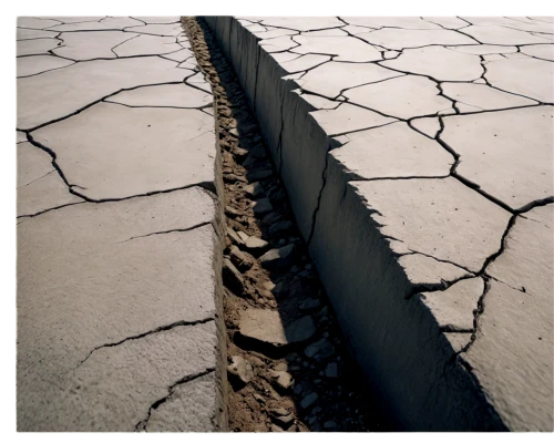 road surface,boundary line,paved,paved square,asphalt,reinforced concrete,eroded,overburden,crevasse,concrete,pavement,concrete construction,concrete blocks,concrete wall,soil erosion,paving stones,erosion,exposed concrete,cement wall,paving stone,Conceptual Art,Daily,Daily 27