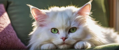 turkish angora,turkish van,white cat,british longhair cat,norwegian forest cat,birman,blue eyes cat,green eyes,cats angora,ragdoll,cat's eyes,domestic long-haired cat,heterochromia,cat with blue eyes,breed cat,cute cat,maincoon,pink cat,golden eyes,american curl,Illustration,Realistic Fantasy,Realistic Fantasy 14