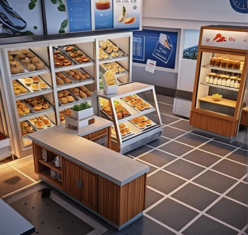 bakery,kitchen shop,bakery products,pastry shop,modern kitchen,pastries,ice cream shop,modern kitchen interior,pantry,pâtisserie,kitchen design,convenience store,baking equipments,ice cream icons,sweet pastries,cosmetics counter,kitchenette,kitchen interior,refrigerator,star kitchen,Photography,General,Realistic