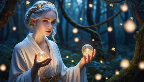the snow queen,white rose snow queen,fairy lights,mystical portrait of a girl,fairy queen,faery,faerie,fairy tale character,fairy lanterns,elsa,fireflies,fantasy picture,the enchantress,tangled,candlemaker,enchanted,the night of kupala,snow white,scent of jasmine,fairy forest,Illustration,Realistic Fantasy,Realistic Fantasy 05