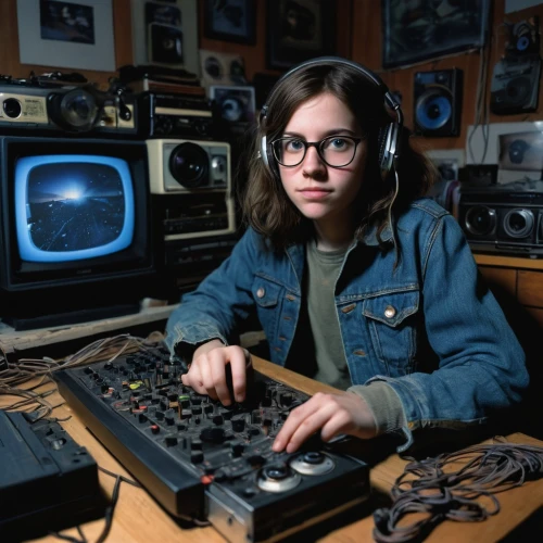 disc jockey,old elektrolok,dj,disk jockey,oscilloscope,audio engineer,electronic music,mixing engineer,sound engineer,moog,women in technology,girl at the computer,synclavier,synthesizers,fader,studio photo,cable programming in the northwest part,in a studio,telephone operator,amiga,Illustration,Children,Children 03