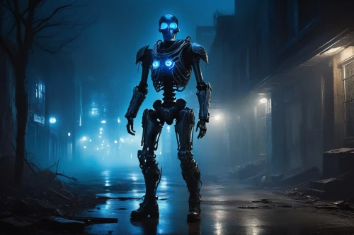 cyberpunk,walking man,humanoid,cyborg,terminator,droid,robot,bot,chat bot,robotic,cybernetics,electro,echo,dystopia,social bot,human,exoskeleton,artificial intelligence,cyber,pedestrian,Illustration,Realistic Fantasy,Realistic Fantasy 16