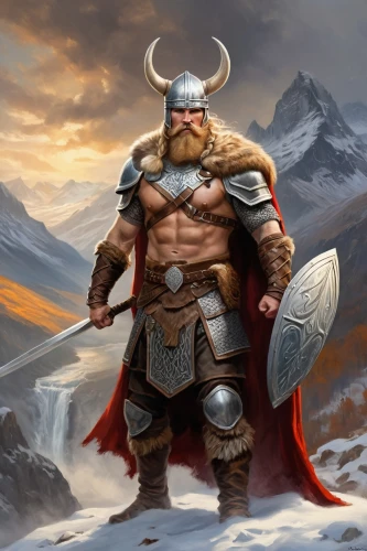 viking,barbarian,norse,dwarf sundheim,vikings,bordafjordur,nordic bear,heroic fantasy,germanic tribes,odin,nördlinger ries,nordic,massively multiplayer online role-playing game,dane axe,warlord,dwarf,fantasy warrior,northrend,lone warrior,god of thunder,Conceptual Art,Oil color,Oil Color 22