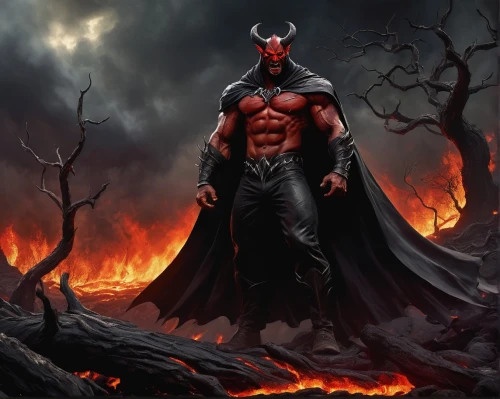 devil,fire devil,hellboy,maul,god of thunder,death god,satan,diablo,the devil,splitting maul,spawn,magma,daemon,darth maul,lucifer,pagan,minotaur,devil wall,dante's inferno,drago milenario,Conceptual Art,Oil color,Oil Color 09