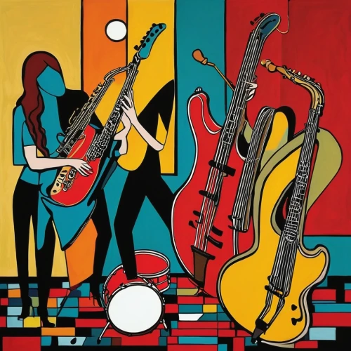 instruments,music instruments,musicians,guitars,string instruments,instruments musical,double bass,musical instruments,jazz bass,cd cover,music band,bass guitar,cool pop art,quartet in c,phragmite,guitar player,trio,musical ensemble,orchestra,electric bass,Illustration,Vector,Vector 14