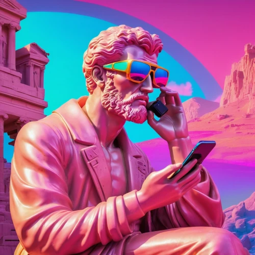 80s,cyberpunk,star-lord peter jason quill,aesthetic,man talking on the phone,80's design,vapor,man in pink,neon human resources,cyber glasses,man with a computer,anaglyph,phone icon,hotline,magenta,digiart,1980's,1980s,pink background,sci fiction illustration,Conceptual Art,Sci-Fi,Sci-Fi 27