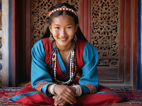 inner mongolian beauty,tibetan,mongolia eastern,oriental girl,asian woman,bhutan,vietnamese woman,tibet,girl praying,oriental princess,nepali npr,yunnan,relaxed young girl,asian girl,mongolian,gilnyangyi,mongolia,kyrgyz,mulan,nepal,Illustration,Retro,Retro 21