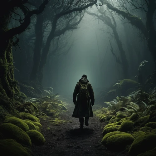 the wanderer,forest man,wanderer,hooded man,sci fiction illustration,wander,photomanipulation,fantasy picture,woodsman,photo manipulation,patrol,the mystical path,pilgrimage,the path,jrr tolkien,haunted forest,the woods,world digital painting,the forest,farmer in the woods,Photography,General,Fantasy