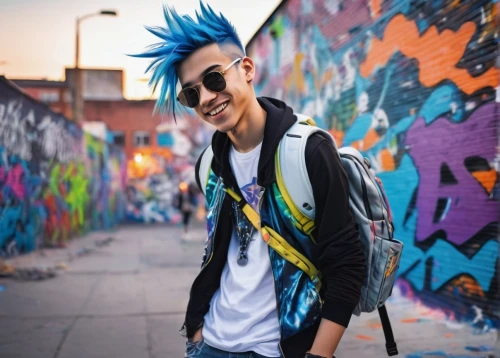 mohawk hairstyle,mohawk,punk,blue hair,punk design,pompadour,ninja,2d,anime boy,streampunk,street fashion,stylish boy,pineapple head,hipster,anime japanese clothing,noodle image,sonic the hedgehog,boys fashion,ten,graffiti,Illustration,Paper based,Paper Based 20