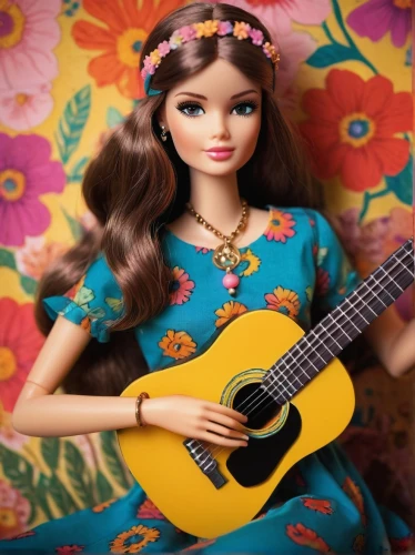 female doll,fashion dolls,artist doll,fashion doll,playing the guitar,ukulele,flamenco,doll paola reina,girl in flowers,musician,classical guitar,guitar,acoustic guitar,beautiful girl with flowers,sewing pattern girls,designer dolls,handmade doll,guitar player,dollhouse accessory,dress doll,Art,Classical Oil Painting,Classical Oil Painting 38