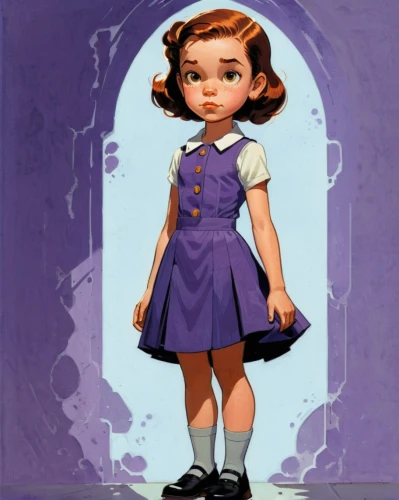 shirley temple,school uniform,sewing pattern girls,la violetta,doll dress,a uniform,acerola,little girl dresses,cute cartoon character,school clothes,a girl in a dress,the girl in nightie,the little girl,cheerleading uniform,school skirt,nurse uniform,child girl,precious lilac,vintage girl,disney character,Illustration,American Style,American Style 09